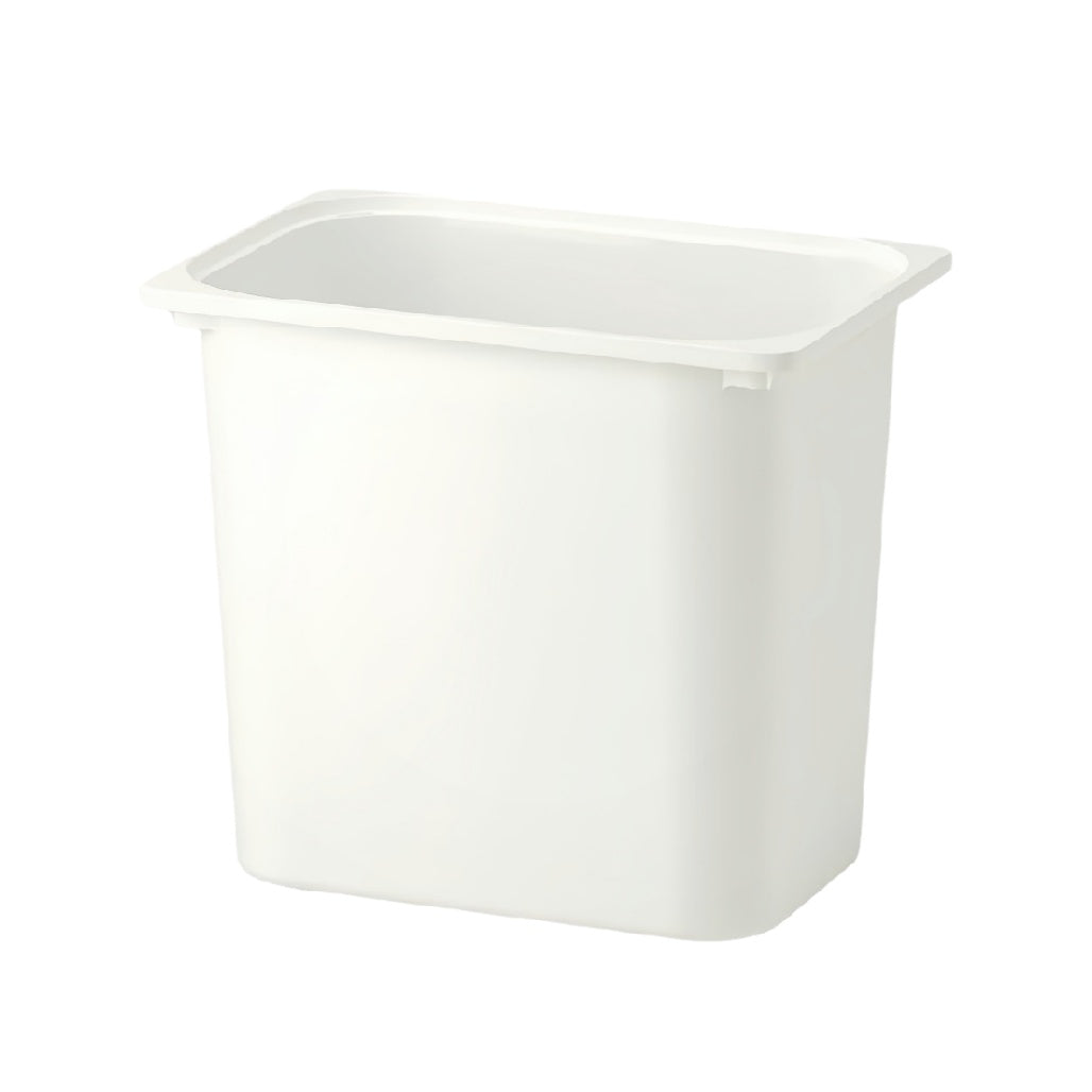 Durable White Plastic Storage Container - Versatile and Lightweight