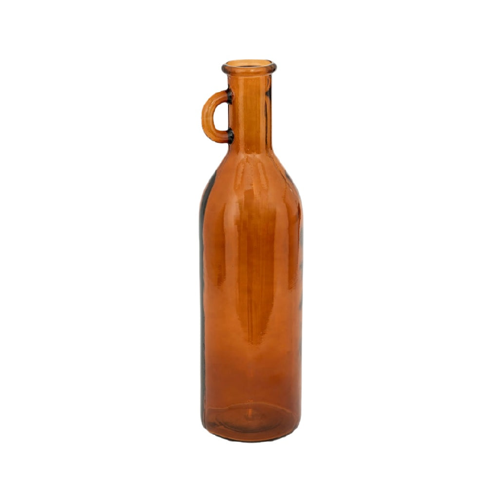 Amber Glass Bottle with Handle - 500ml Wine or Oil Storage Container